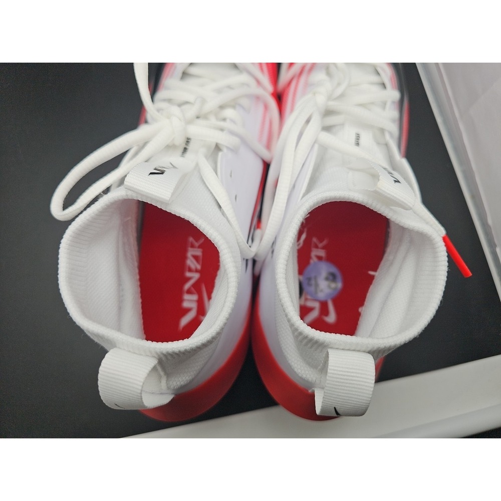 Nike Zoom Air Vapor Pro 1 Football Cleats White Red FB3298-102 Men's Size 8.5 - Picture 3 of 6
